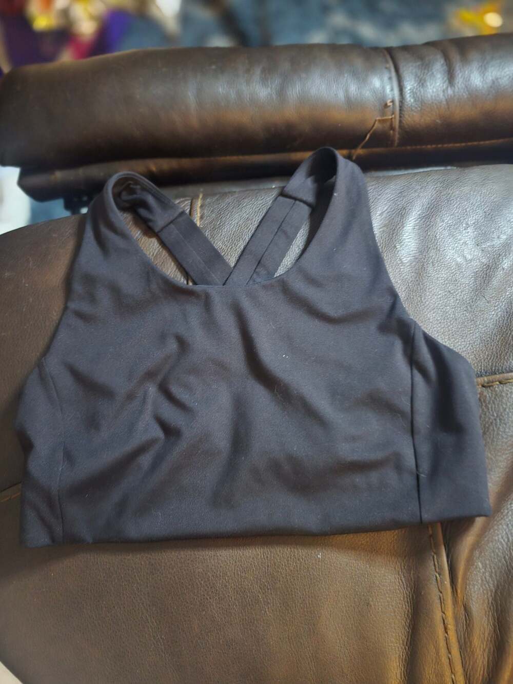 Tek Gear Women's Black Crisscross Back Sports Bra